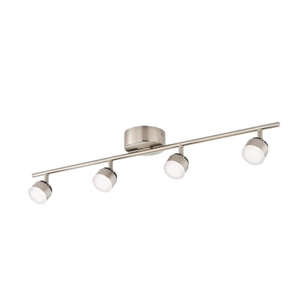 Burgate 2 ft. 4-Light Brushed Nickel Integrated LED Fixed Track Lighting Kit by Hampton Bay 1 Burgate 2 ft. 4-Light Brushed Nickel Integrated LED Fixed Track Lighting Kit by Hampton Bay