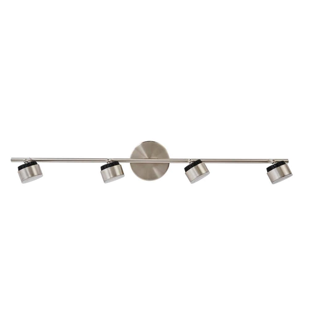 Burgate 2 ft. 4-Light Brushed Nickel Integrated LED Fixed Track Lighting Kit by Hampton Bay 6 Burgate 2 ft. 4-Light Brushed Nickel Integrated LED Fixed Track Lighting Kit by Hampton Bay - Image 6