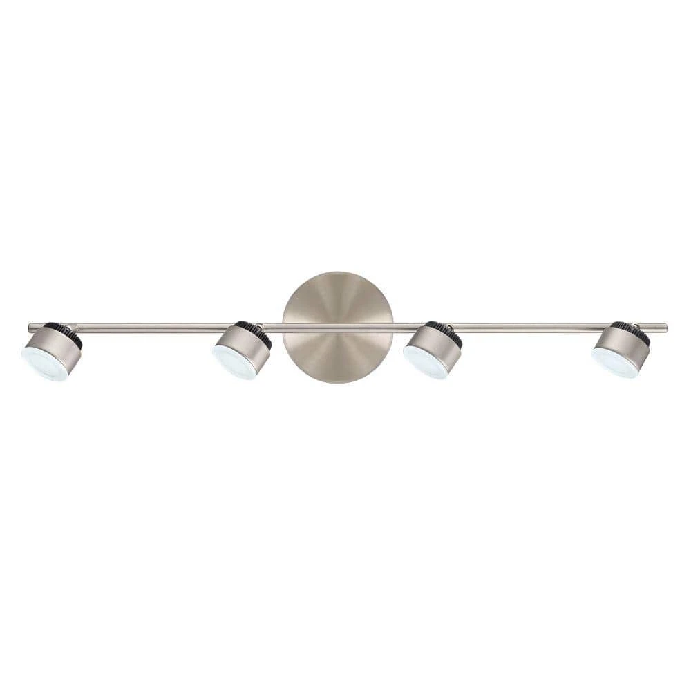 Burgate 2 ft. 4-Light Brushed Nickel Integrated LED Fixed Track Lighting Kit by Hampton Bay 7 Burgate 2 ft. 4-Light Brushed Nickel Integrated LED Fixed Track Lighting Kit by Hampton Bay - Image 7