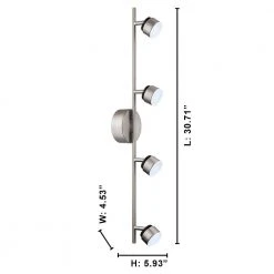 Burgate 2 ft. 4-Light Brushed Nickel Integrated LED Fixed Track Lighting Kit by Hampton Bay 16 Burgate 2 ft. 4-Light Brushed Nickel Integrated LED Fixed Track Lighting Kit by Hampton Bay -Hampton Bay Sales brushed nickel hampton bay track lighting kits 205076a c3 1000