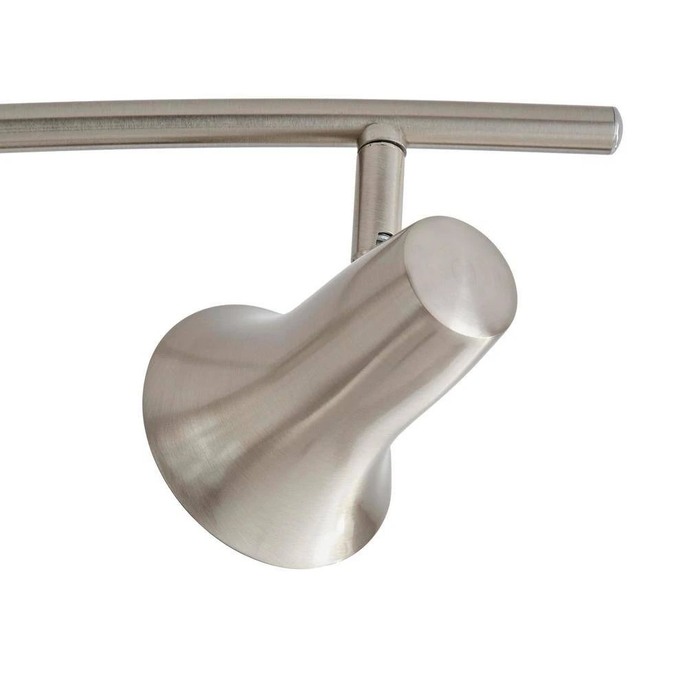 Kenmont 4 ft. 4-Light Brushed Nickel Integrated LED Wave Fixed Track Lighting Kit by Hampton Bay 5 Kenmont 4 ft. 4-Light Brushed Nickel Integrated LED Wave Fixed Track Lighting Kit by Hampton Bay - Image 5