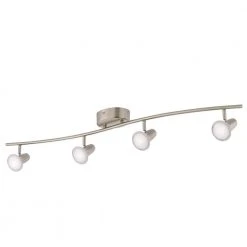 Kenmont 4 ft. 4-Light Brushed Nickel Integrated LED Wave Fixed Track Lighting Kit by Hampton Bay
