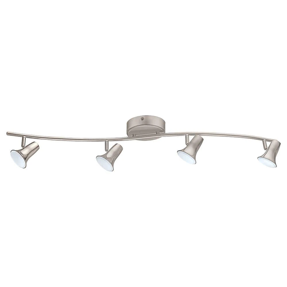 Kenmont 4 ft. 4-Light Brushed Nickel Integrated LED Wave Fixed Track Lighting Kit by Hampton Bay 7 Kenmont 4 ft. 4-Light Brushed Nickel Integrated LED Wave Fixed Track Lighting Kit by Hampton Bay - Image 7