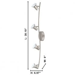 Kenmont 4 ft. 4-Light Brushed Nickel Integrated LED Wave Fixed Track Lighting Kit by Hampton Bay 16 Kenmont 4 ft. 4-Light Brushed Nickel Integrated LED Wave Fixed Track Lighting Kit by Hampton Bay -Hampton Bay Sales brushed nickel hampton bay track lighting kits 205078a c3 1000