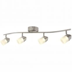 2.6 ft. 4-Light Brushed Nickel Integrated LED Track Lighting Kit by Hampton Bay