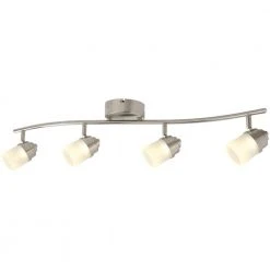 2.6 ft. 4-Light Brushed Nickel Integrated LED Track Lighting Kit by Hampton Bay -Hampton Bay Sales brushed nickel hampton bay track lighting kits hbt102527 35 66 1000