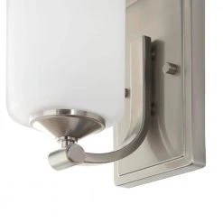 1-Light Brushed Nickel Wall Sconce with Frosted Opal Glass Shade by Hampton Bay 11 1-Light Brushed Nickel Wall Sconce with Frosted Opal Glass Shade by Hampton Bay -Hampton Bay Sales brushed nickel hampton bay vanity lighting 17678 1d 1000