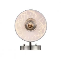 Glenhurst 1-Light Brushed Nickel Indoor Industrial Farmhouse Wall Sconce Light Fixture with Metal Shade by Hampton Bay -Hampton Bay Sales brushed nickel hampton bay vanity lighting 20511 bn 1f 1000