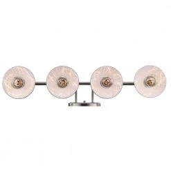 Glenhurst 4-Light Brushed Nickel Industrial Farmhouse Bathroom Vanity Light Fixture with Metal Shades by Hampton Bay -Hampton Bay Sales brushed nickel hampton bay vanity lighting 20514 bn 1f 1000