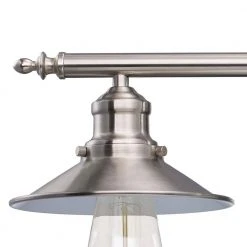 Glenhurst 4-Light Brushed Nickel Industrial Farmhouse Bathroom Vanity Light Fixture with Metal Shades by Hampton Bay -Hampton Bay Sales brushed nickel hampton bay vanity lighting 20514 bn 40 1000