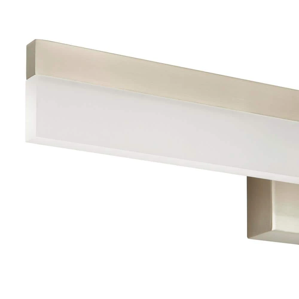 Eldridge 24 in. 1-Light Brushed Nickel LED Bathroom Vanity Light Bar by Hampton Bay 5 Eldridge 24 in. 1-Light Brushed Nickel LED Bathroom Vanity Light Bar by Hampton Bay - Image 5