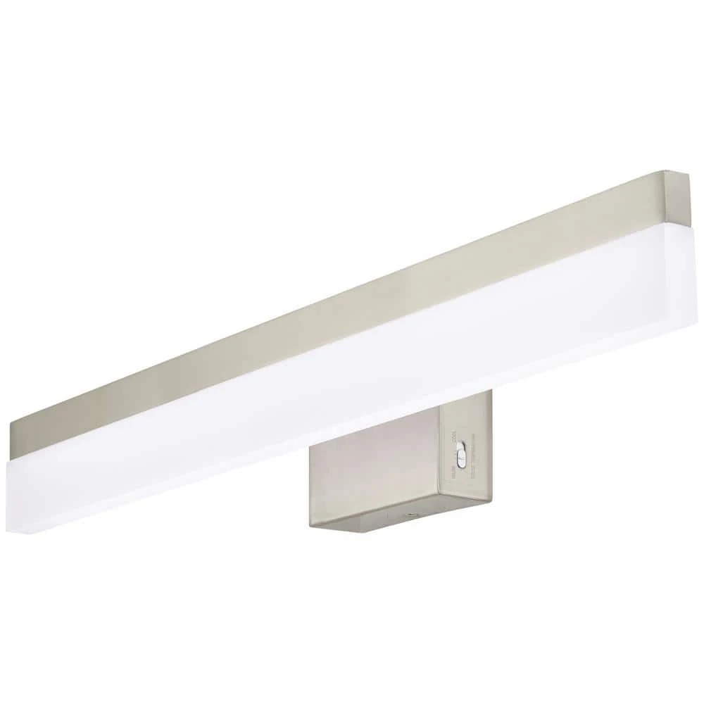 Eldridge 24 in. 1-Light Brushed Nickel LED Bathroom Vanity Light Bar by Hampton Bay 9 Eldridge 24 in. 1-Light Brushed Nickel LED Bathroom Vanity Light Bar by Hampton Bay - Image 9