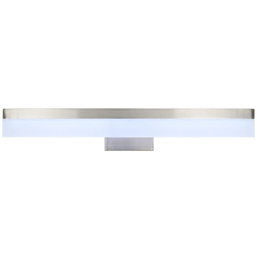 Eldridge 24 in. 1-Light Brushed Nickel LED Bathroom Vanity Light Bar by Hampton Bay 8 Eldridge 24 in. 1-Light Brushed Nickel LED Bathroom Vanity Light Bar by Hampton Bay - Image 8