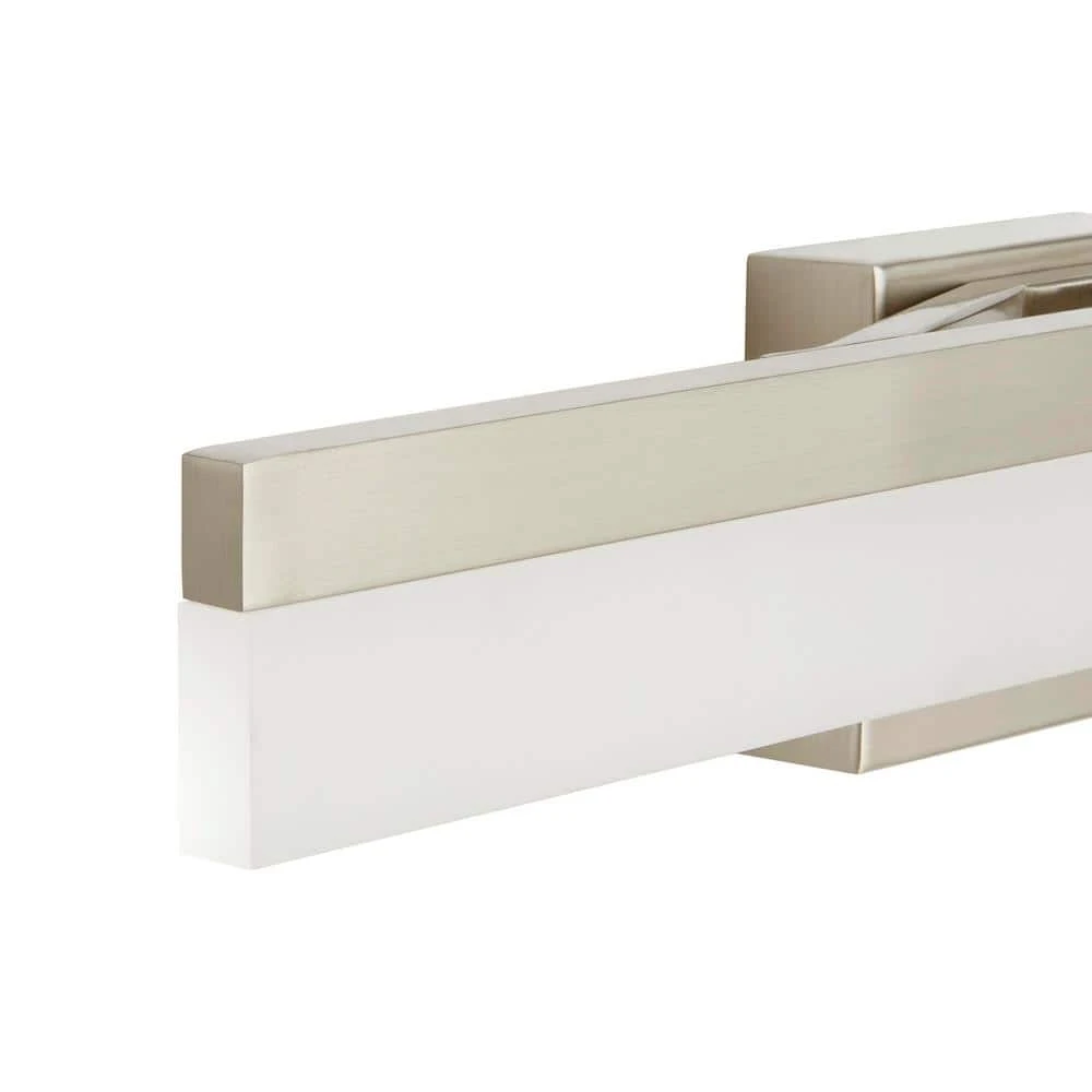 Eldridge 24 in. 1-Light Brushed Nickel LED Bathroom Vanity Light Bar by Hampton Bay 6 Eldridge 24 in. 1-Light Brushed Nickel LED Bathroom Vanity Light Bar by Hampton Bay - Image 6
