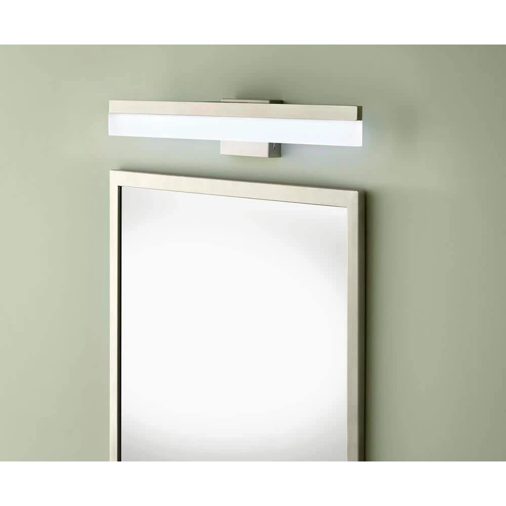 Eldridge 24 in. 1-Light Brushed Nickel LED Bathroom Vanity Light Bar by Hampton Bay 2 Eldridge 24 in. 1-Light Brushed Nickel LED Bathroom Vanity Light Bar by Hampton Bay - Image 2