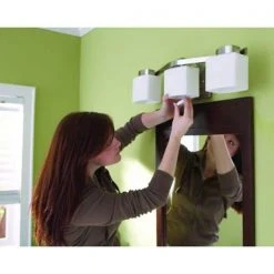 Aldridge 3-Light Brushed Nickel Vanity Light with Etched White Glass Shades by Hampton Bay 20 Aldridge 3-Light Brushed Nickel Vanity Light with Etched White Glass Shades by Hampton Bay -Hampton Bay Sales brushed nickel hampton bay vanity lighting 25090 76 1000