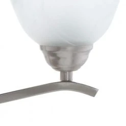 Andenne 3-Light 26.3 in. Transitional Brushed Nickel Bathroom Vanity Light with Bell Shaped Marbleized Glass Shades by Hampton Bay -Hampton Bay Sales brushed nickel hampton bay vanity lighting 2827 bn 4f 1000