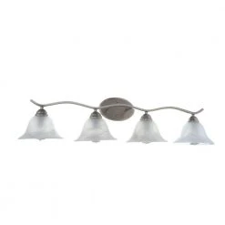 Andenne 4-Light Brushed Nickel Bathroom Vanity Light with Bell Shaped Marbleized Glass Shades by Hampton Bay 29 Andenne 4-Light Brushed Nickel Bathroom Vanity Light with Bell Shaped Marbleized Glass Shades by Hampton Bay -Hampton Bay Sales brushed nickel hampton bay vanity lighting 2828 bn 31 1000