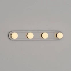 Midford 160-Watt Equivalent 4-Light Brushed Nickel Integrated LED Hollywood Vanity Light by Hampton Bay -Hampton Bay Sales brushed nickel hampton bay vanity lighting 5900 sn 1d 1000