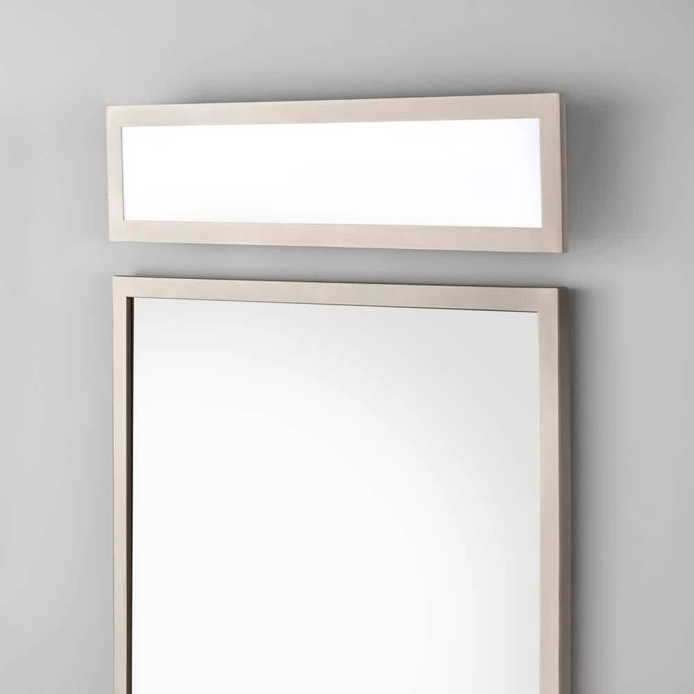 Straston 24 in. 1-Light Brush Nickel LED Adjustable Bathroom Vanity Light by Hampton Bay 3 Straston 24 in. 1-Light Brush Nickel LED Adjustable Bathroom Vanity Light by Hampton Bay - Image 3