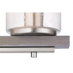 Boswell Quarter 8 in. 3-Light Brushed Nickel Vanity Light with Weathered Wood Accents by Hampton Bay -Hampton Bay Sales brushed nickel hampton bay vanity lighting 7979hbbndi 44 1000