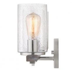 Boswell Quarter 8 in. 3-Light Brushed Nickel Vanity Light with Weathered Wood Accents by Hampton Bay -Hampton Bay Sales brushed nickel hampton bay vanity lighting 7979hbbndi 4f 1000