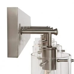 Regan 29.13 in. 4-Light Brushed Nickel Bathroom Vanity Light with Clear Glass Shades by Hampton Bay -Hampton Bay Sales brushed nickel hampton bay vanity lighting ds19074 1d 1000