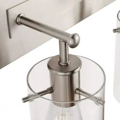 Regan 29.13 in. 4-Light Brushed Nickel Bathroom Vanity Light with Clear Glass Shades by Hampton Bay -Hampton Bay Sales brushed nickel hampton bay vanity lighting ds19074 66 1000