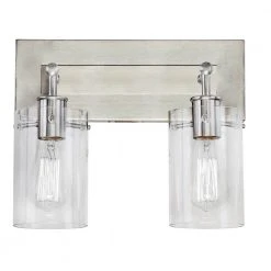 Regan 12.75 in. 2-Light Brushed Nickel Vanity Light with Clear Glass Shades by Hampton Bay 21 Regan 12.75 in. 2-Light Brushed Nickel Vanity Light with Clear Glass Shades by Hampton Bay -Hampton Bay Sales brushed nickel hampton bay vanity lighting ds19076 44 1000
