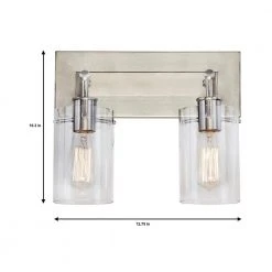 Regan 12.75 in. 2-Light Brushed Nickel Vanity Light with Clear Glass Shades by Hampton Bay 17 Regan 12.75 in. 2-Light Brushed Nickel Vanity Light with Clear Glass Shades by Hampton Bay -Hampton Bay Sales brushed nickel hampton bay vanity lighting ds19076 77 1000