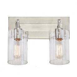 Regan 12.75 in. 2-Light Brushed Nickel Vanity Light with Clear Glass Shades by Hampton Bay 18 Regan 12.75 in. 2-Light Brushed Nickel Vanity Light with Clear Glass Shades by Hampton Bay -Hampton Bay Sales brushed nickel hampton bay vanity lighting ds19076 c3 1000