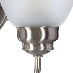 Hamilton 2-Light Brushed Nickel Vanity Light with Frosted Glass Shades by Hampton Bay -Hampton Bay Sales brushed nickel hampton bay vanity lighting efg1392a bn 44 1000