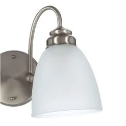 Hamilton 2-Light Brushed Nickel Vanity Light with Frosted Glass Shades by Hampton Bay -Hampton Bay Sales brushed nickel hampton bay vanity lighting efg1392a bn c3 1000