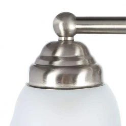 Ashhurst 3-Light Brushed Nickel Classic Traditional Bathroom Vanity Light with Frosted Glass Shades by Hampton Bay -Hampton Bay Sales brushed nickel hampton bay vanity lighting egm1393a 4 bn 66 1000