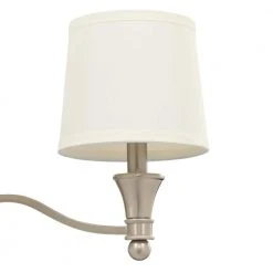 Towne 3-Light Brushed Nickel Vanity Light with White Fabric Shades by Hampton Bay -Hampton Bay Sales brushed nickel hampton bay vanity lighting ew1302sba 40 1000