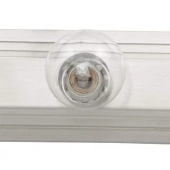 Raceway 24 in. 4-Light Brushed Nickel Retro Bathroom Vanity Light by Hampton Bay -Hampton Bay Sales brushed nickel hampton bay vanity lighting hb2051 35 66 1000