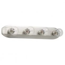 Raceway 24 in. 4-Light Brushed Nickel Retro Bathroom Vanity Light by Hampton Bay -Hampton Bay Sales brushed nickel hampton bay vanity lighting hb2051 35 a0 1000