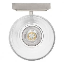 Wakefield 5.25 in. 1-Light Brushed Nickel Modern Wall Mount Sconce Light with Clear Glass Shade by Hampton Bay -Hampton Bay Sales brushed nickel hampton bay vanity lighting hb3679 35 1d 1000