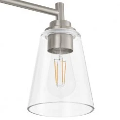 Wakefield 22 in. 3-Light Brushed Nickel Modern Wall Mount Sconce Light with Clear Glass Shades by Hampton Bay 17 Wakefield 22 in. 3-Light Brushed Nickel Modern Wall Mount Sconce Light with Clear Glass Shades by Hampton Bay -Hampton Bay Sales brushed nickel hampton bay vanity lighting hb3681 35 1d 1000