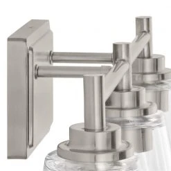 Wakefield 22 in. 3-Light Brushed Nickel Modern Wall Mount Sconce Light with Clear Glass Shades by Hampton Bay 18 Wakefield 22 in. 3-Light Brushed Nickel Modern Wall Mount Sconce Light with Clear Glass Shades by Hampton Bay -Hampton Bay Sales brushed nickel hampton bay vanity lighting hb3681 35 66 1000