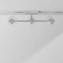 Wakefield 22 in. 3-Light Brushed Nickel Modern Wall Mount Sconce Light with Clear Glass Shades by Hampton Bay 24 Wakefield 22 in. 3-Light Brushed Nickel Modern Wall Mount Sconce Light with Clear Glass Shades by Hampton Bay -Hampton Bay Sales brushed nickel hampton bay vanity lighting hb3681 35 76 1000