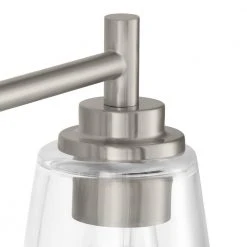 Wakefield 22 in. 3-Light Brushed Nickel Modern Wall Mount Sconce Light with Clear Glass Shades by Hampton Bay 16 Wakefield 22 in. 3-Light Brushed Nickel Modern Wall Mount Sconce Light with Clear Glass Shades by Hampton Bay -Hampton Bay Sales brushed nickel hampton bay vanity lighting hb3681 35 a0 1000