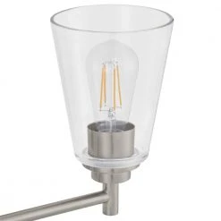 Wakefield 31 in. 4-Light Brushed Nickel Wall Mount Sconce Light with Clear Glass Shades by Hampton Bay -Hampton Bay Sales brushed nickel hampton bay vanity lighting hb3682 35 1d 1000