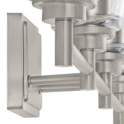 Wakefield 31 in. 4-Light Brushed Nickel Wall Mount Sconce Light with Clear Glass Shades by Hampton Bay -Hampton Bay Sales brushed nickel hampton bay vanity lighting hb3682 35 66 1000