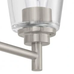 Wakefield 31 in. 4-Light Brushed Nickel Wall Mount Sconce Light with Clear Glass Shades by Hampton Bay -Hampton Bay Sales brushed nickel hampton bay vanity lighting hb3682 35 a0 1000