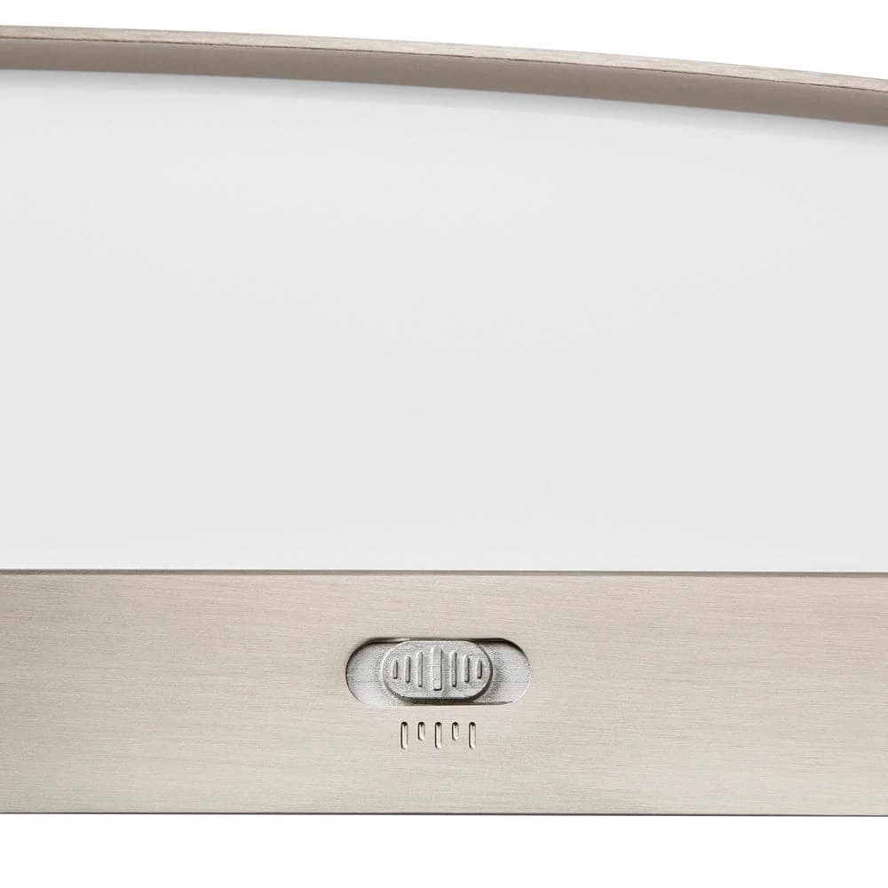 Woodbury 24.6 in. 1-Light Brushed Nickel Integrated LED Bathroom Vanity Light Bar with Frosted Acrylic Shade by Hampton Bay 3 Woodbury 24.6 in. 1-Light Brushed Nickel Integrated LED Bathroom Vanity Light Bar with Frosted Acrylic Shade by Hampton Bay - Image 3