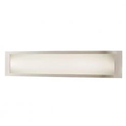 Woodbury 24.6 in. 1-Light Brushed Nickel Integrated LED Bathroom Vanity Light Bar with Frosted Acrylic Shade by Hampton Bay