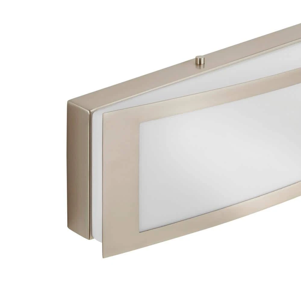 Woodbury 24.6 in. 1-Light Brushed Nickel Integrated LED Bathroom Vanity Light Bar with Frosted Acrylic Shade by Hampton Bay 6 Woodbury 24.6 in. 1-Light Brushed Nickel Integrated LED Bathroom Vanity Light Bar with Frosted Acrylic Shade by Hampton Bay - Image 6