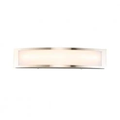 Woodbury 24.6 in. 1-Light Brushed Nickel Integrated LED Bathroom Vanity Light Bar with Frosted Acrylic Shade by Hampton Bay 19 Woodbury 24.6 in. 1-Light Brushed Nickel Integrated LED Bathroom Vanity Light Bar with Frosted Acrylic Shade by Hampton Bay -Hampton Bay Sales brushed nickel hampton bay vanity lighting iqp1301lx 07 bn c3 1000