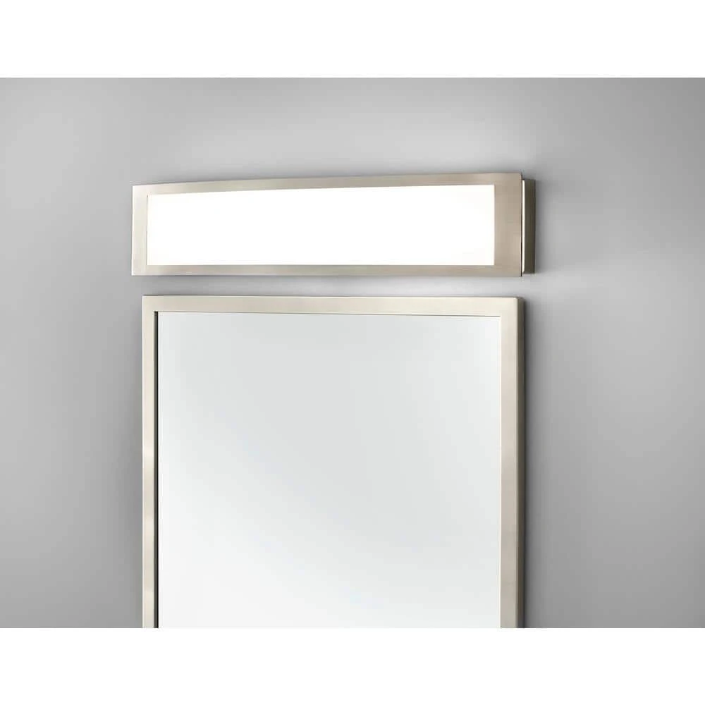 Woodbury 24.6 in. 1-Light Brushed Nickel Integrated LED Bathroom Vanity Light Bar with Frosted Acrylic Shade by Hampton Bay 2 Woodbury 24.6 in. 1-Light Brushed Nickel Integrated LED Bathroom Vanity Light Bar with Frosted Acrylic Shade by Hampton Bay - Image 2